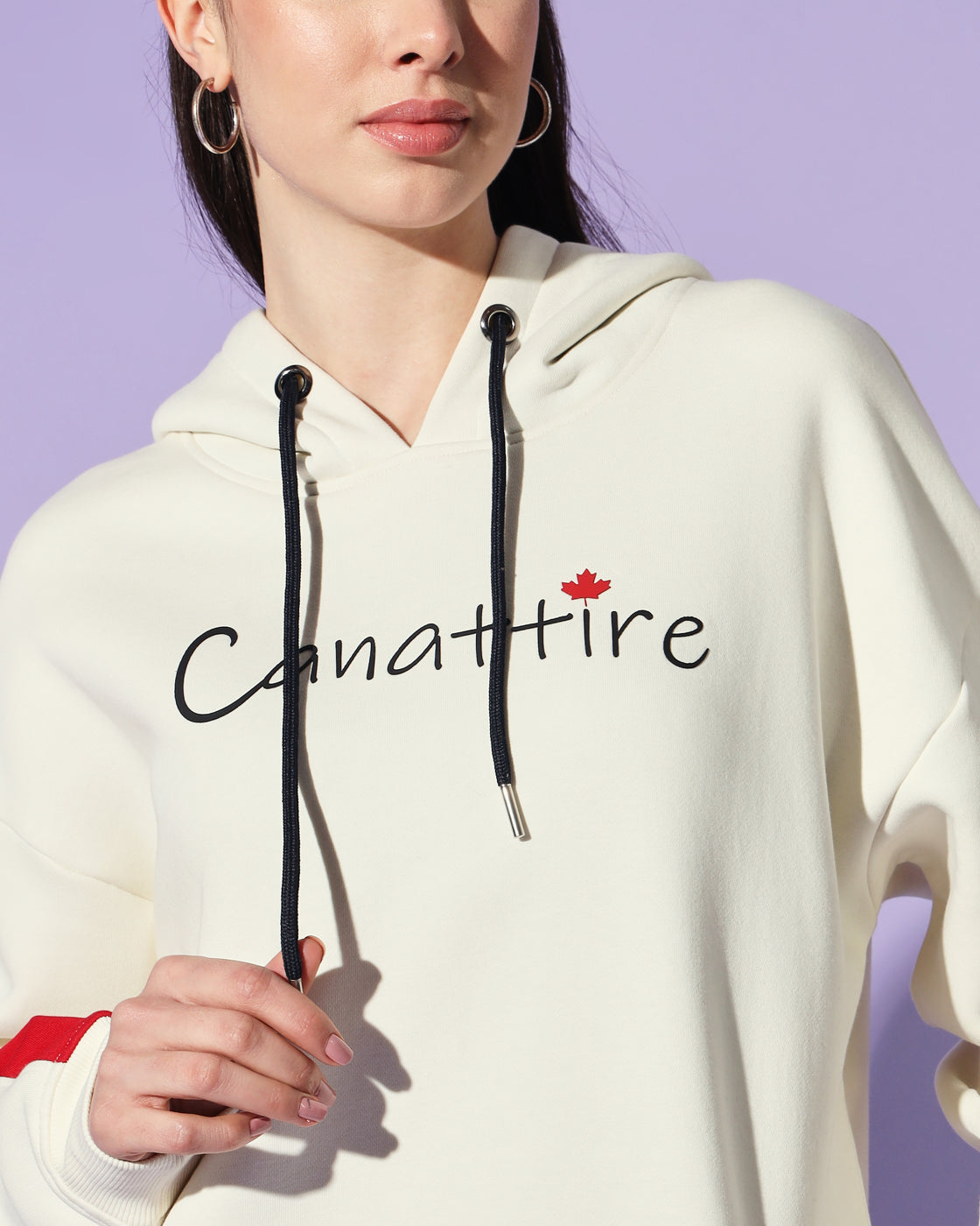 Dynamic Off White Track Suit: Bold Red and Navy Panel Design for Unisex Style